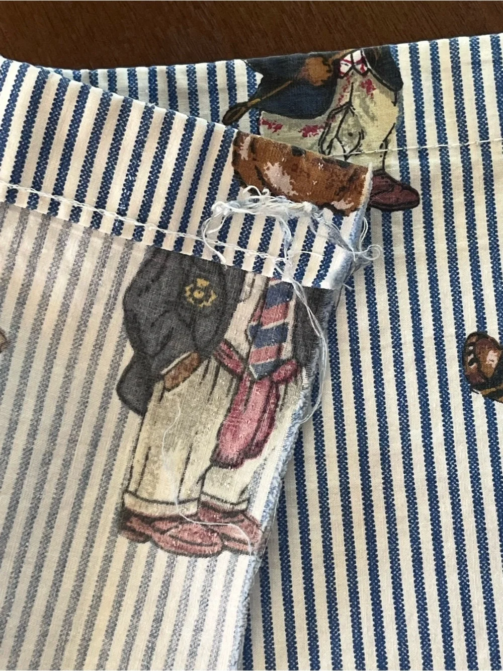 Vintage Ralph Lauren Polo Bear twin flat sheet frayed - Picture 4 of 7